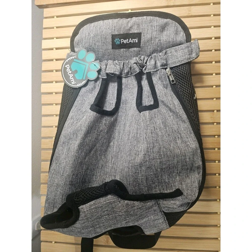 PetAmi Front-facing Pet Carrier Backpack In Grey Heathered. MED NWT Fur Babies